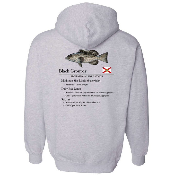 Classic Black Grouper Heavyweight Hooded Sweatshirt