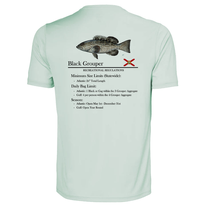 Classic Black Grouper Performance Shirt • Short Sleeve