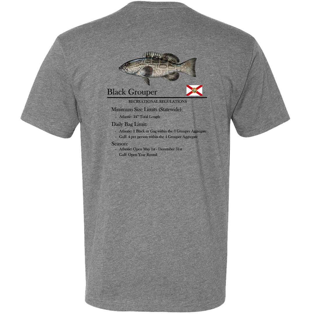 Classic Black Grouper Short Sleeve T-Shirt