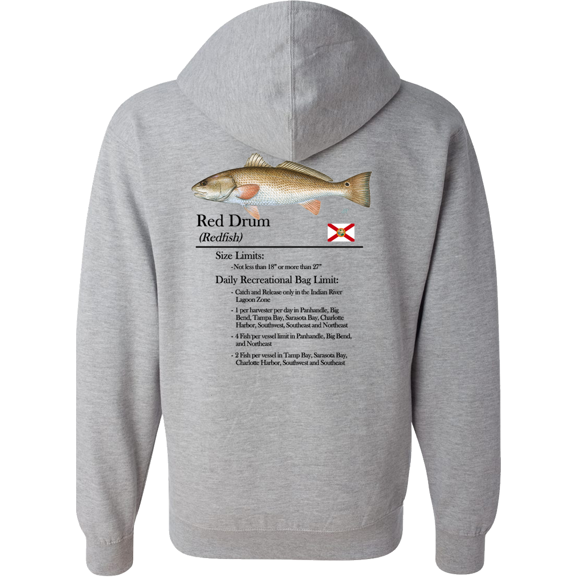 Classic Redfish Full-Zip Hooded Sweatshirt