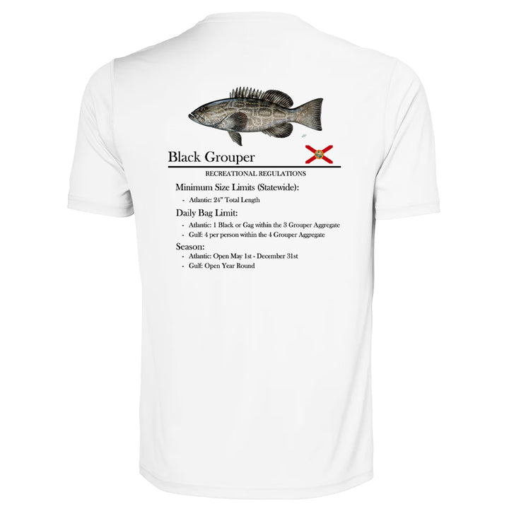 Classic Black Grouper Performance Shirt • Short Sleeve