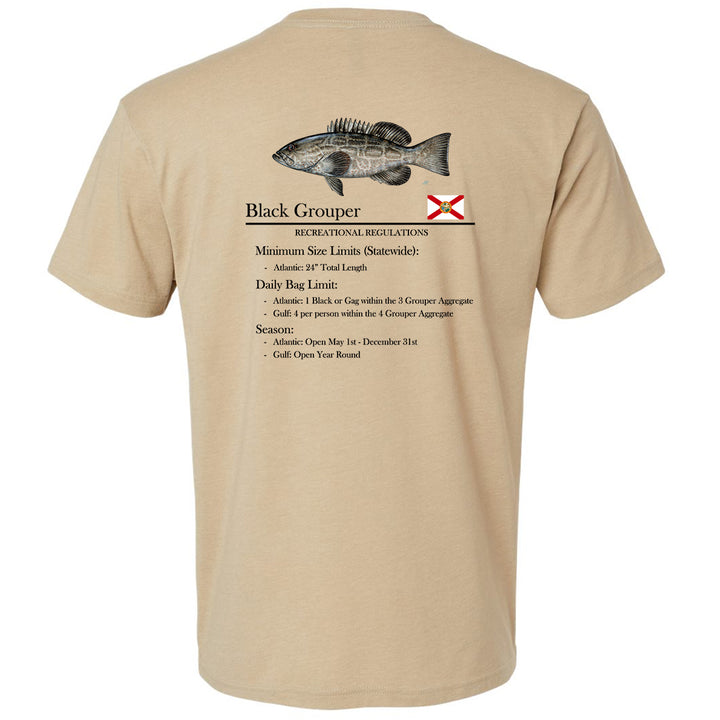 Classic Black Grouper Short Sleeve T-Shirt