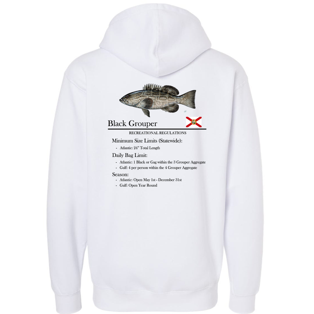 Classic Black Grouper Heavyweight Hooded Sweatshirt
