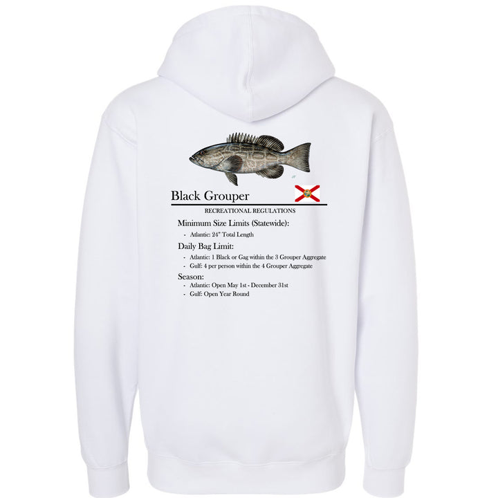 Classic Black Grouper Heavyweight Hooded Sweatshirt