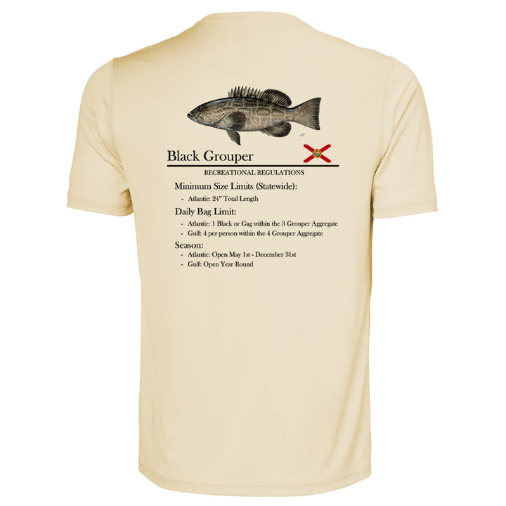 Classic Black Grouper Performance Shirt • Short Sleeve