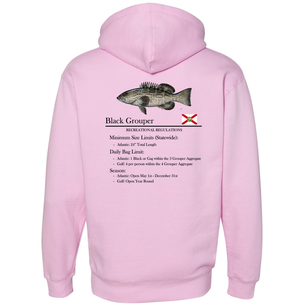 Classic Black Grouper Heavyweight Hooded Sweatshirt