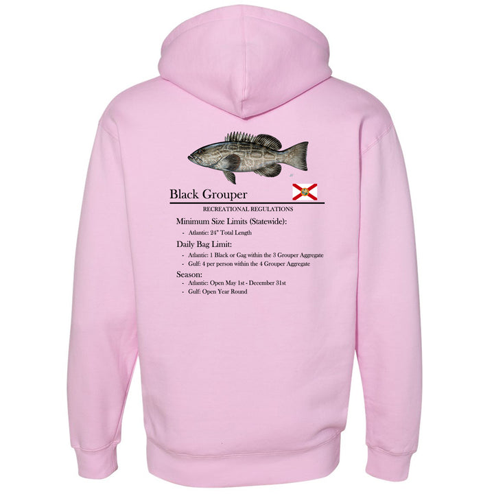 Classic Black Grouper Heavyweight Hooded Sweatshirt