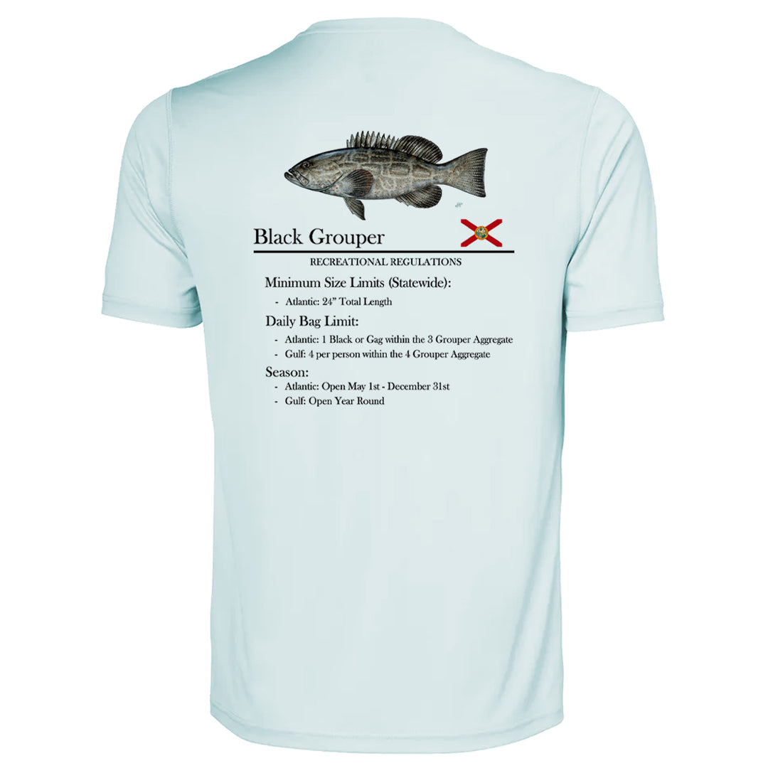 Classic Black Grouper Performance Shirt • Short Sleeve