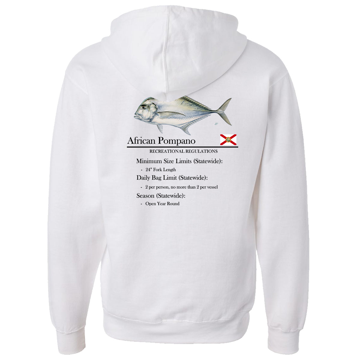 Classic African Pompano Full-Zip Hooded Sweatshirt