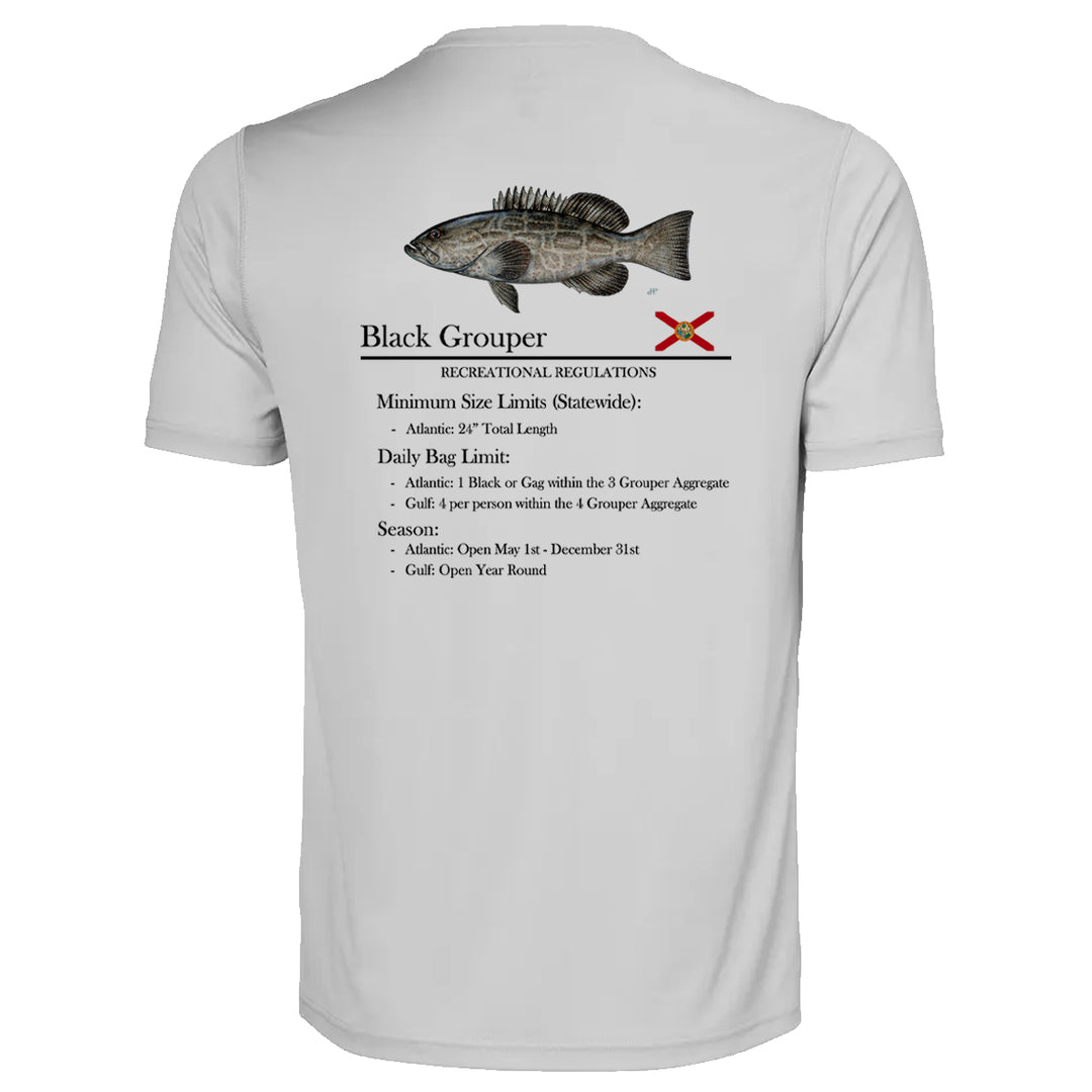 Classic Black Grouper Performance Shirt • Short Sleeve