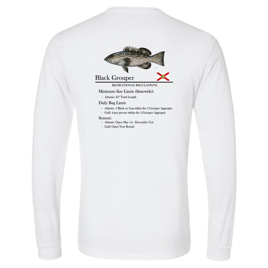 Classic Black Grouper Long Sleeve T-Shirt