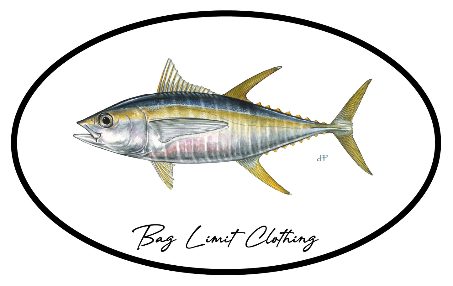 Classic Yellowfin Tuna Sticker Pack of 10