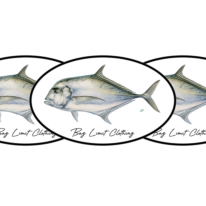 Classic African Pompano Sticker Pack of 10