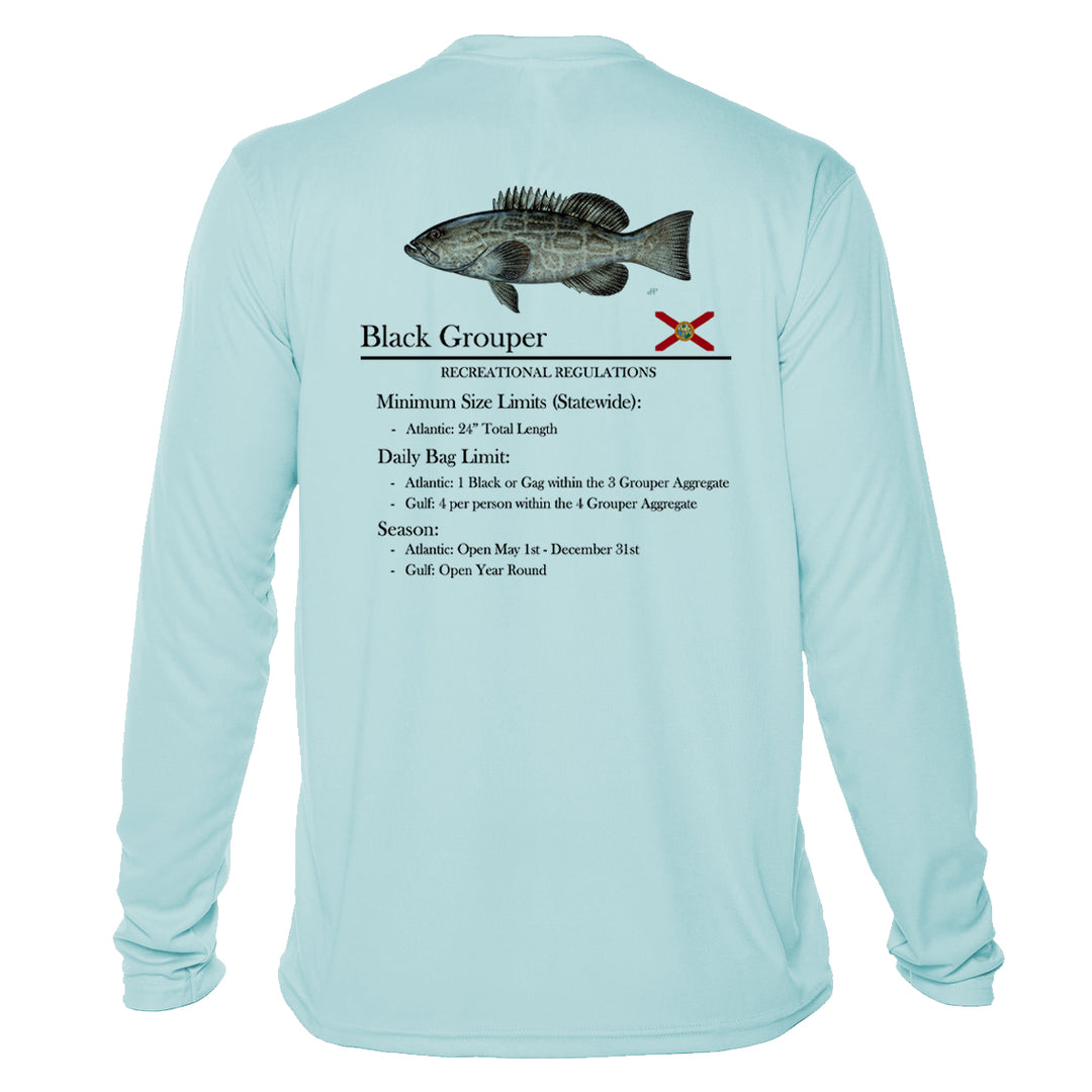 Classic Black Grouper Performance Shirt • Long Sleeve