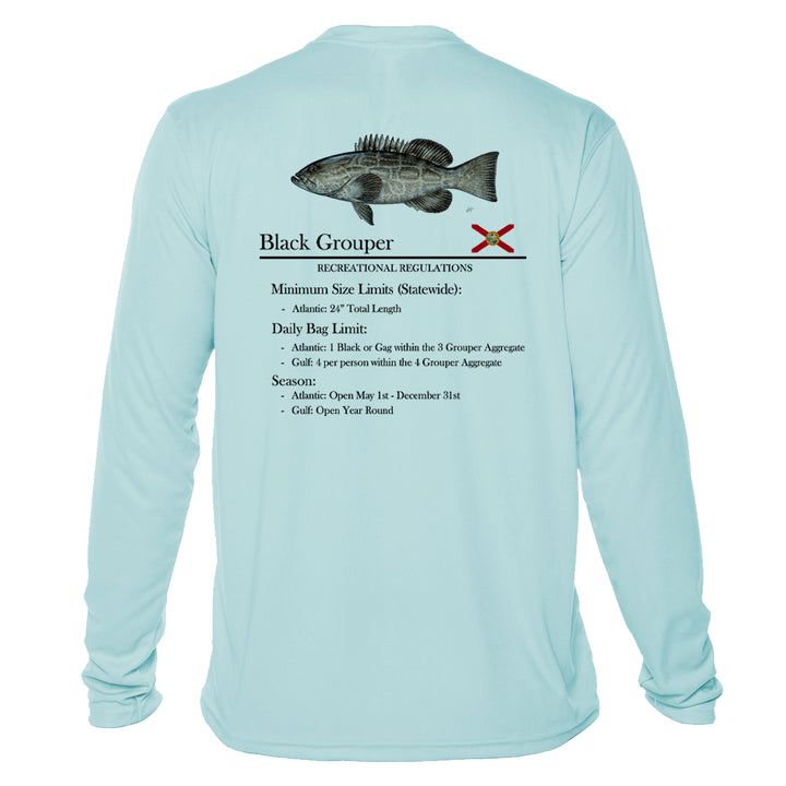 Classic Black Grouper Performance Shirt • Long Sleeve