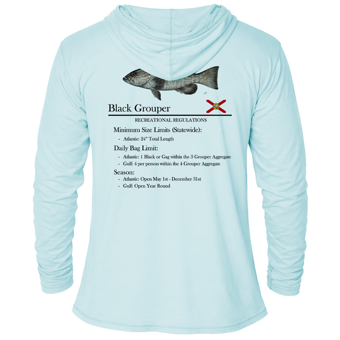 Classic Black Grouper Performance Hoodie