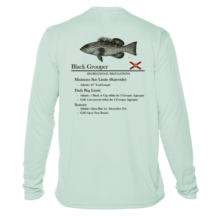 Classic Black Grouper Performance Shirt • Long Sleeve