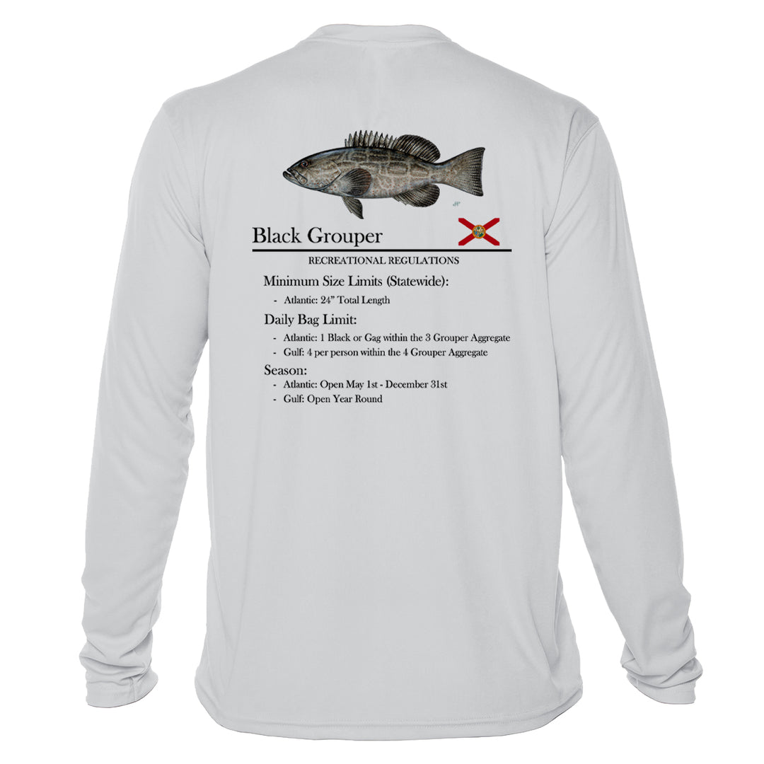 Classic Black Grouper Performance Shirt • Long Sleeve