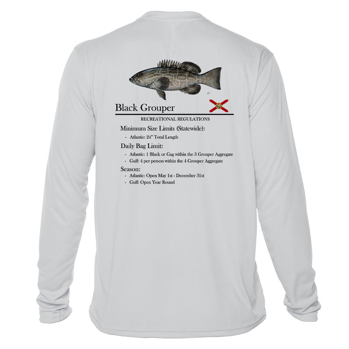 Classic Black Grouper Performance Shirt • Long Sleeve