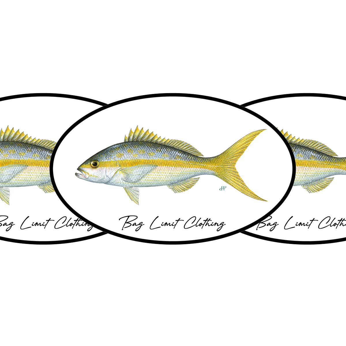 Classic Yellowtail Snapper Sticker Pack of 10