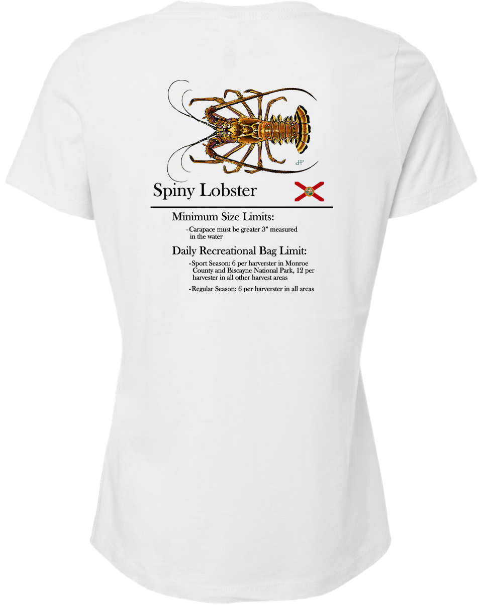 Women's Spiny Lobster Short Sleeve V-Neck T-Shirt