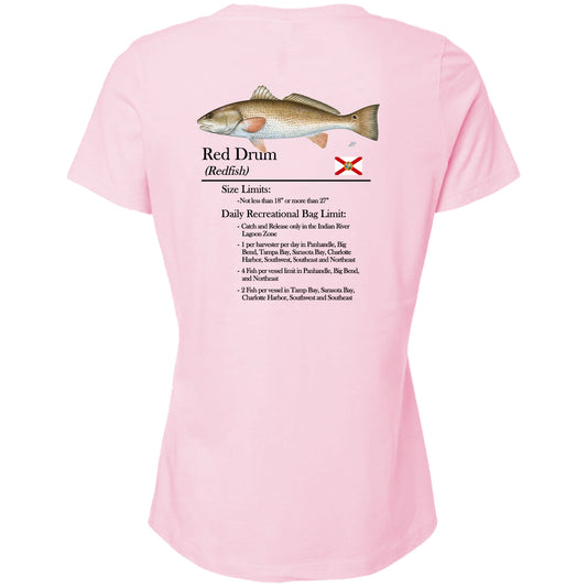Women's Classic Redfish Short Sleeve V-Neck T-Shirt