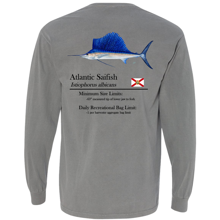 Classic Sailfish Heavyweight Cotton Long Sleeve Pocket T-Shirt