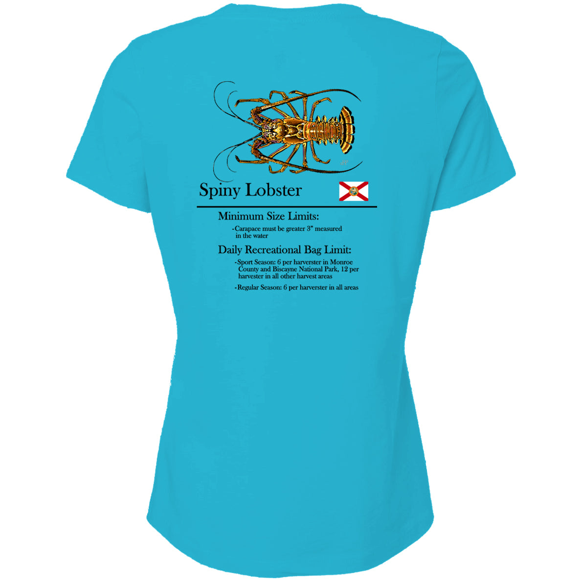 Women's Spiny Lobster Short Sleeve V-Neck T-Shirt