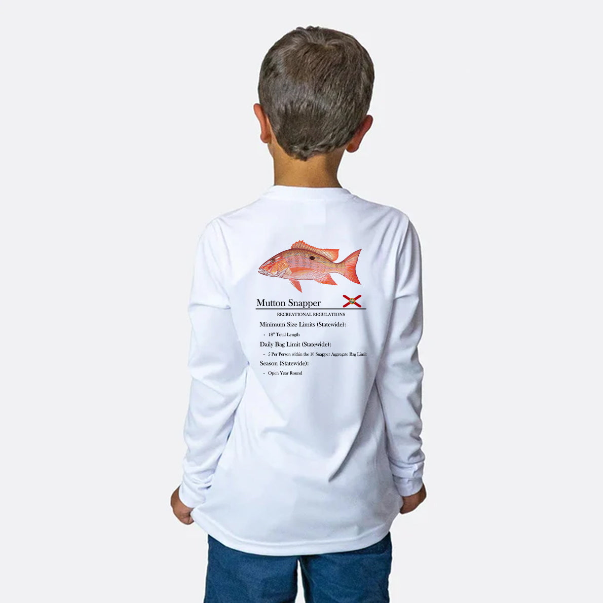 Youth Mutton Snapper Performance Shirt • Long Sleeve