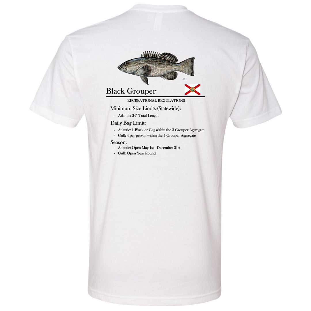 Classic Black Grouper Short Sleeve T-Shirt