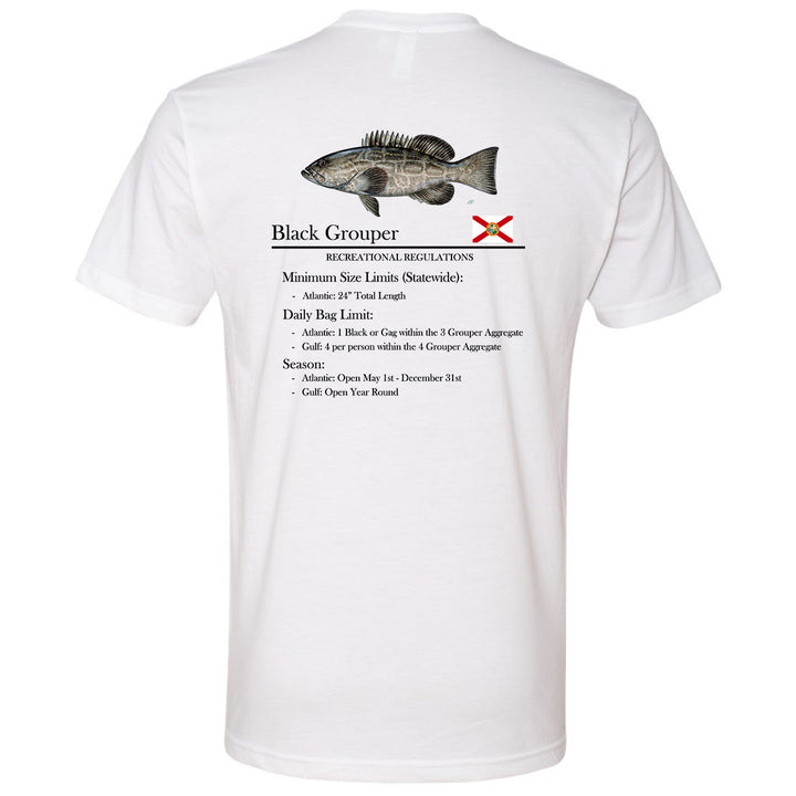 Classic Black Grouper Short Sleeve T-Shirt