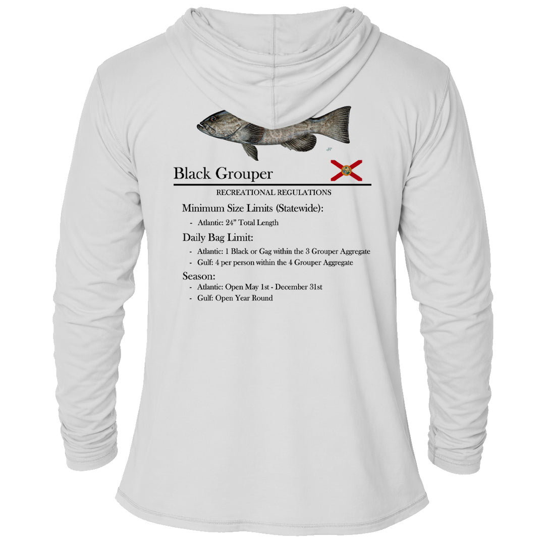 Classic Black Grouper Performance Hoodie