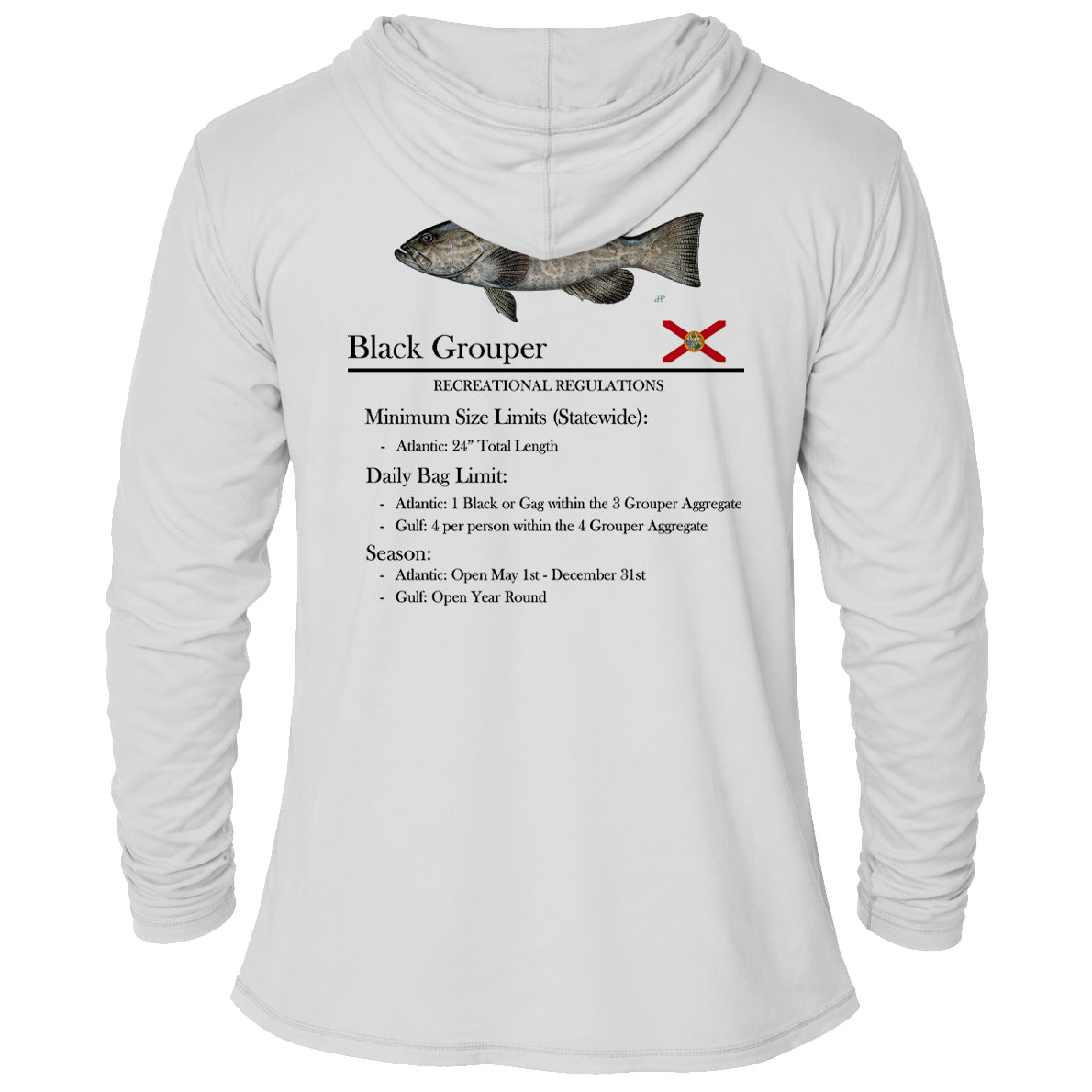 Classic Black Grouper Performance Hoodie