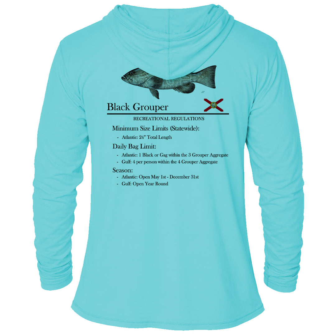 Classic Black Grouper Performance Hoodie