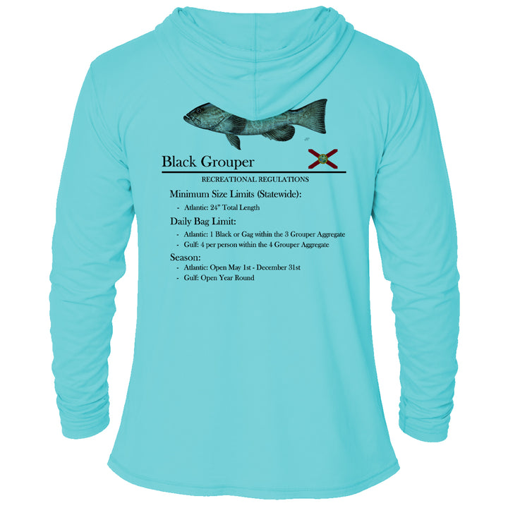 Classic Black Grouper Performance Hoodie