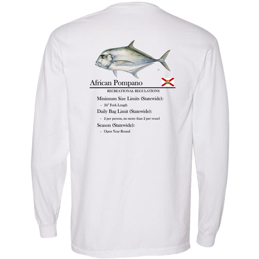 Classic African Pompano Heavyweight Cotton Long Sleeve Pocket T-Shirt