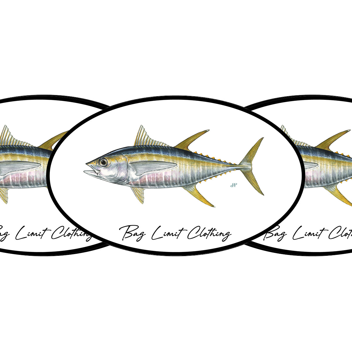 Classic Yellowfin Tuna Sticker Pack of 10