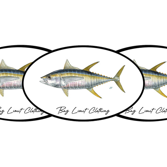 Classic Yellowfin Tuna Sticker Pack of 10
