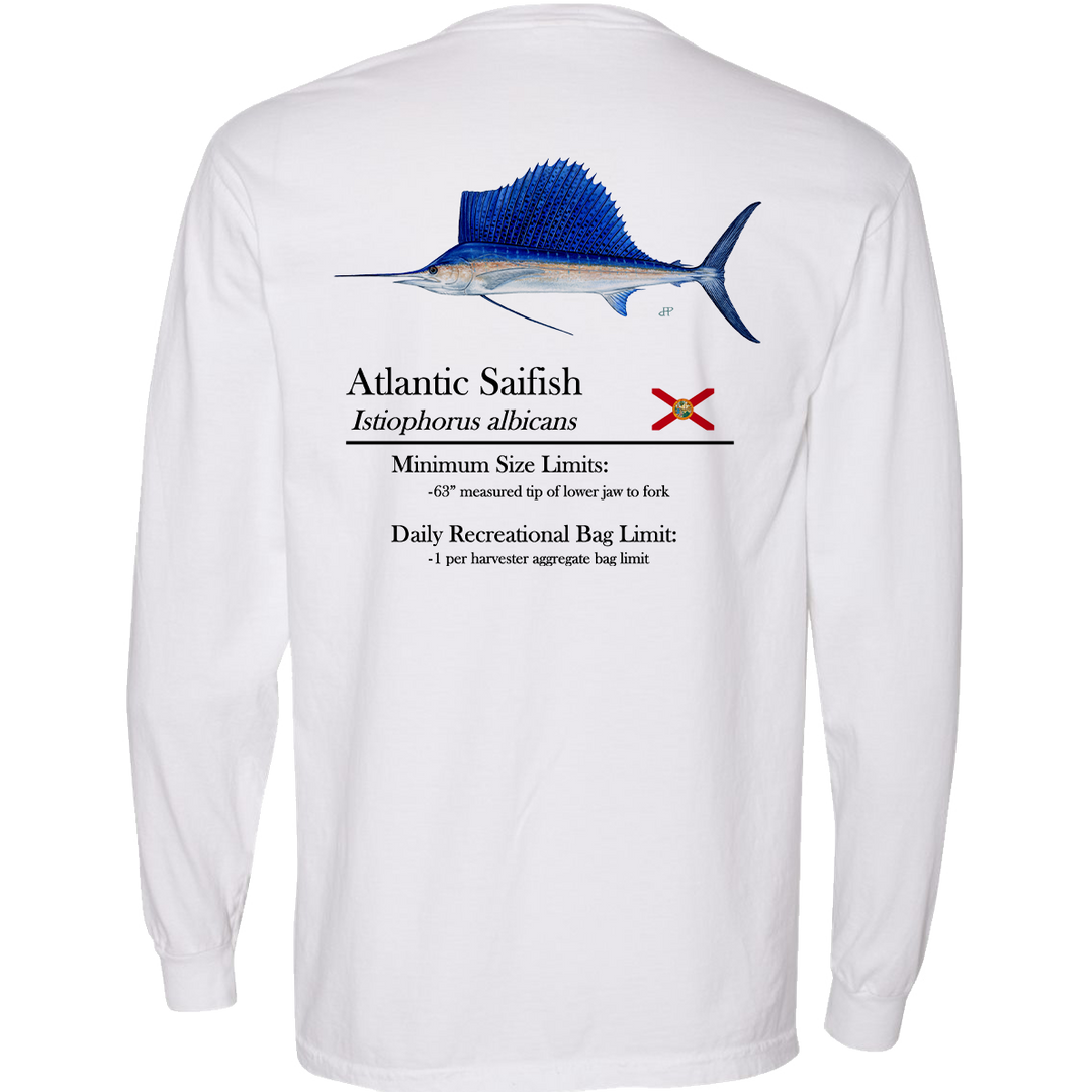 Classic Sailfish Heavyweight Cotton Long Sleeve Pocket T-Shirt