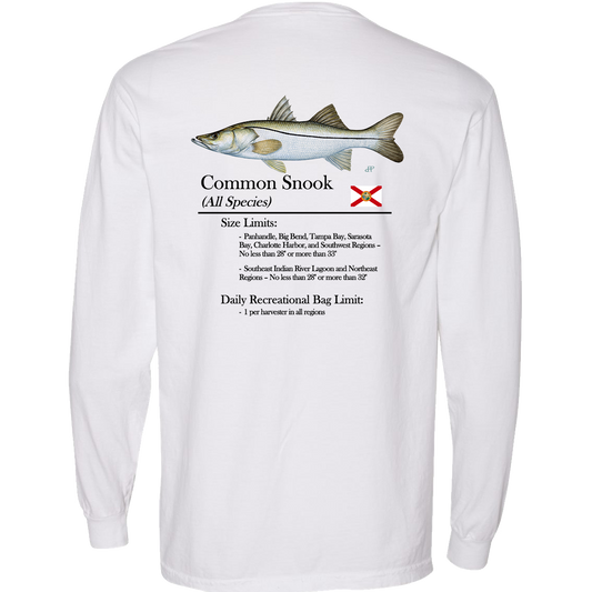 Classic Snook Heavyweight Cotton Long Sleeve Pocket T-Shirt