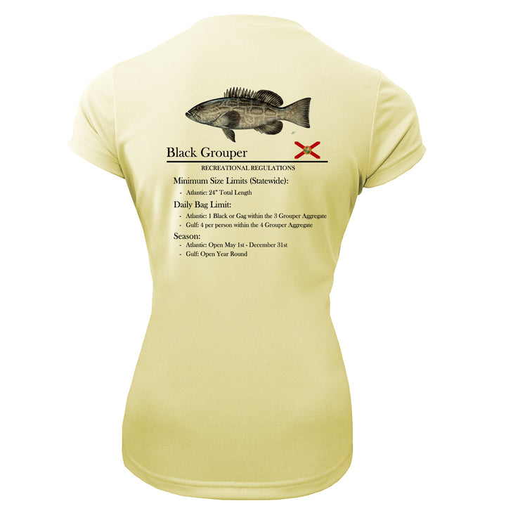 Women's Classic Black Grouper Performance Shirt • Short Sleeve