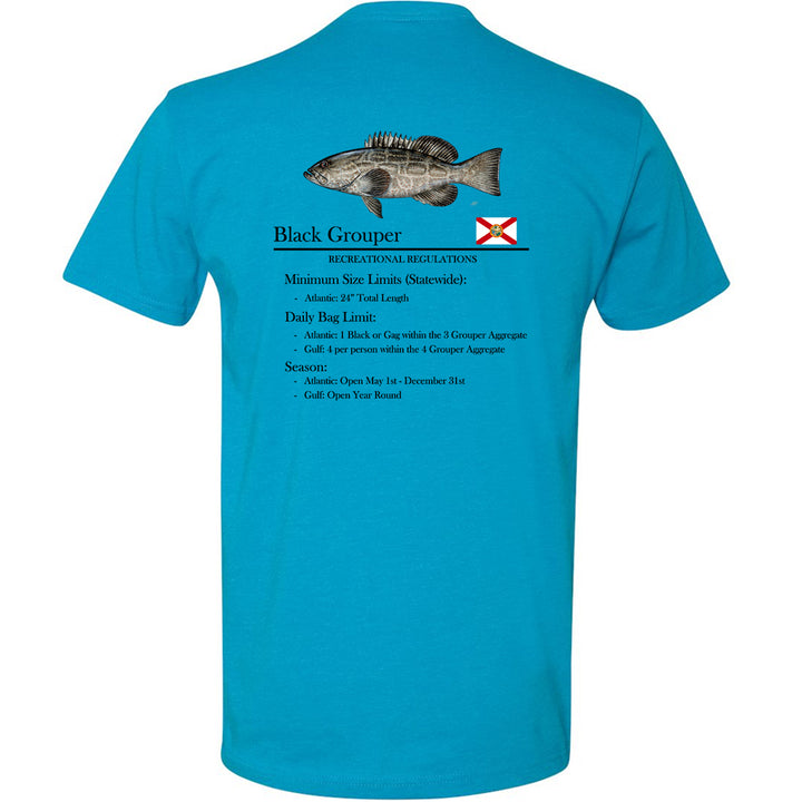 Classic Black Grouper Short Sleeve T-Shirt