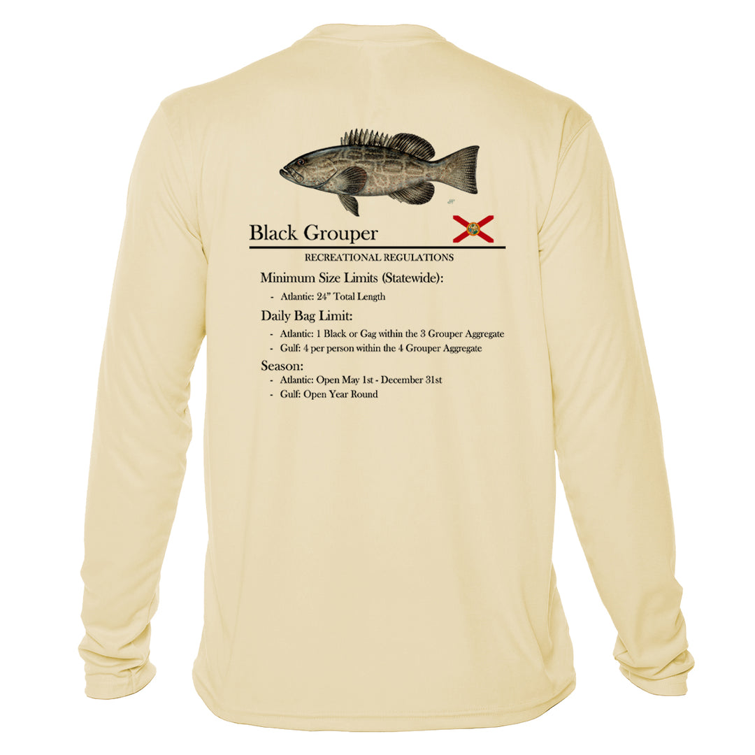 Classic Black Grouper Performance Shirt • Long Sleeve