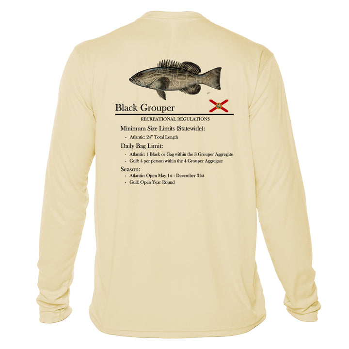 Classic Black Grouper Performance Shirt • Long Sleeve
