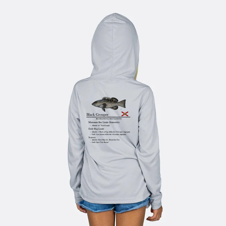 Youth Classic Black Grouper Performance Hoodie