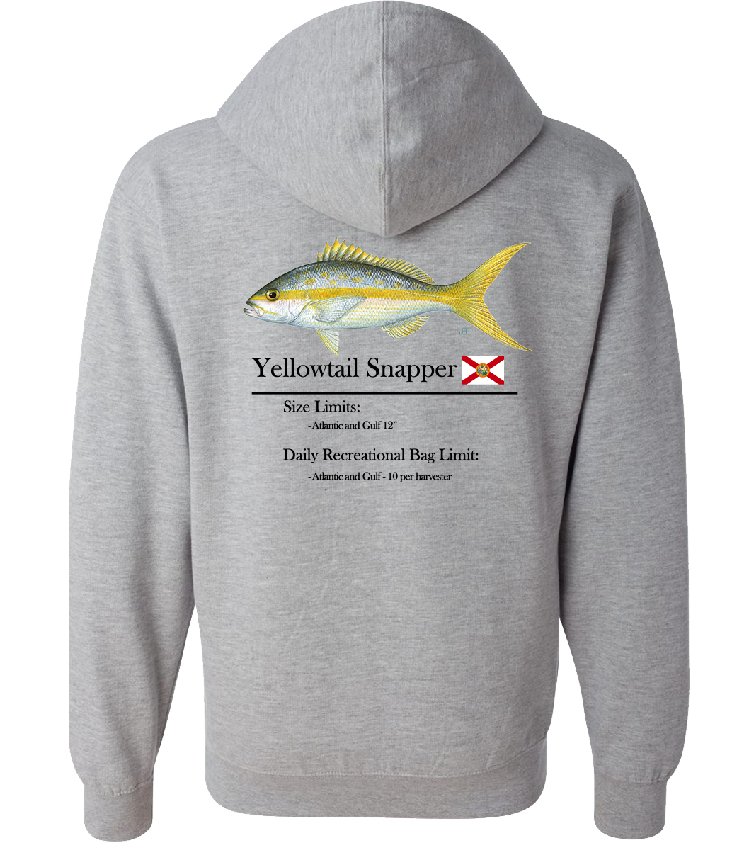 Classic Yellowtail Snapper Full-Zip Hooded Sweatshirt